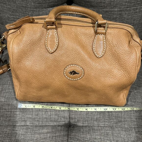 Roots Leather Leader Overnight Bag Duffle Carry On Banff Natural Color Small - Picture 9 of 16